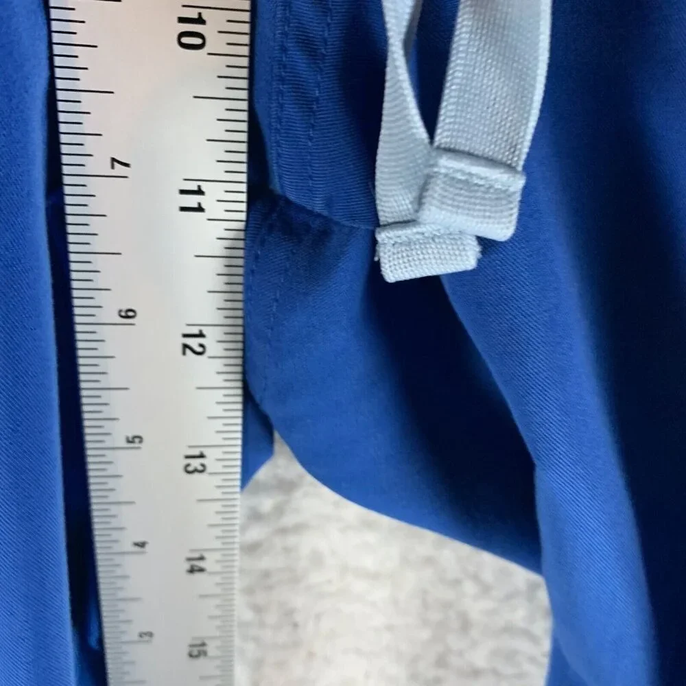 Figs Scrub Pants Men's Large Blue Polyester Stretch Mid-Rise Straight Leg 9682‎
